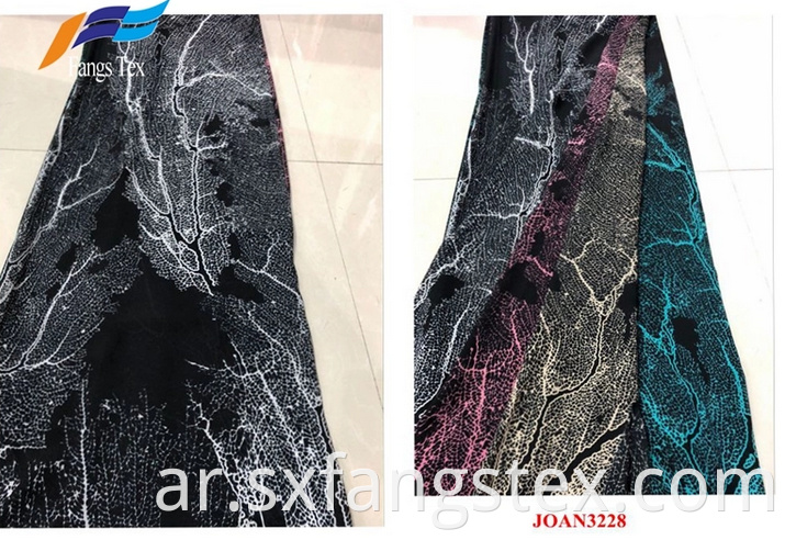 Polyester Digital Printed Black Abaya Veil Clothing Fabrics 3